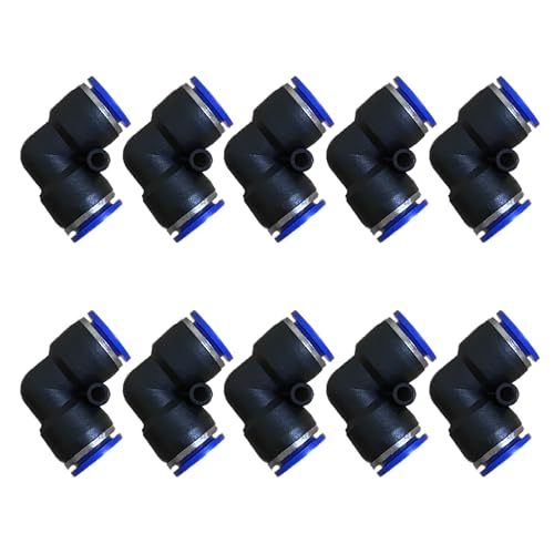 12mm Od Air Line Elbow Union, Push To Connect Air Fittings, Push Elbow Push Air Fitting (10 Pack) - size: 0.472", style: Elbows Union