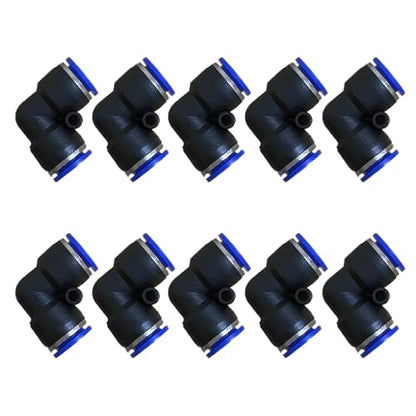 12mm Od Air Line Elbow Union, Push To Connect Air Fittings, Push Elbow Push Air Fitting (10 Pack) - size: 0.472", style: Elbows Union