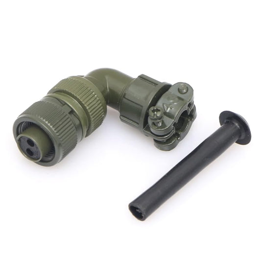 MS3108A-10SL-4S Circular Industrial Connectors,2Pin Female,90 Degree Elbow,MIL-DTL-5015 Series Waterproof Aviation Sockets,Threaded Connectors,Solder Type,for Aviation and Industrial environments - color: MS3108A10SL-4S