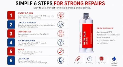 Metal Glue,Muffler Repair kit，Waterproof Sealing Epoxy Adhesive, Liquid Metal Filler,The Strongest for Metals Plastics Steel Ceramics Fiberglass
