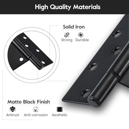 HOME MASTER HARDWARE 10" Heavy Duty Gate Hinges, 4 Pack T Strap Hinges - size: 10 in-4 Pack