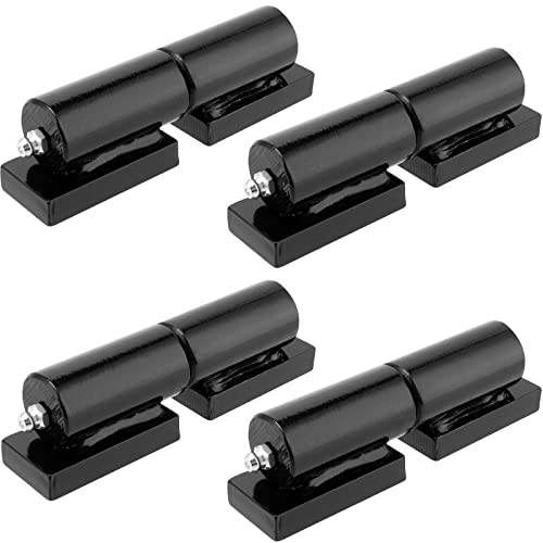 SHEUTSAN 4 Pack 5 Inch Heavy Duty Barrel Gate Hinge, Weld On Barrel Gate Hinges Trailer Gate Hinges with Steel Ball Bearing for Swing Gates, Trailer Ramp Gates, 450lbs Load Capacity, Black