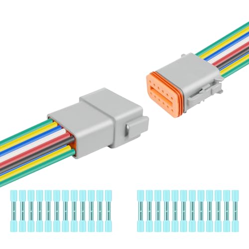 1 Kit Deutsch DT 12 pin Grey Male Female Wiring Harness, 16 AWG - color: Grey 12Pin, size: 1Set