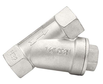 1/4" Stainless Steel Y-Strainer - 800WOG, FxF NPT - size: 0.25 Inch