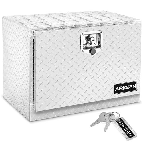 ARKSEN 24" x 17" x 18" Underbody Tool Box, Heavy Duty Storage Chest,Silver - color: Silver, size: 24-inch