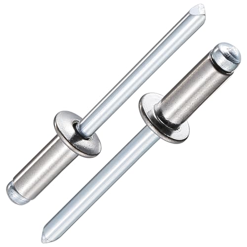 Wensilon (250Pcs) 1/8"x1/2" stainless steel blind pro Rivets,Steel handle and stainless steel mandrel - color: Stainless Steel, size: 1/8"x1/2"