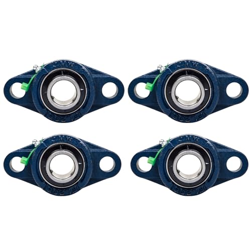 Jeremywell UCFL205-16 1" 2-Bolt Flange Bearing, 4 Pack, Cast Iron