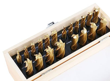 Accusize Industrial Tools End Mill, 3/16" to 3/4", 20 Pc, 1810-0100 - size: 0.1875" to 0.75", 20 pc