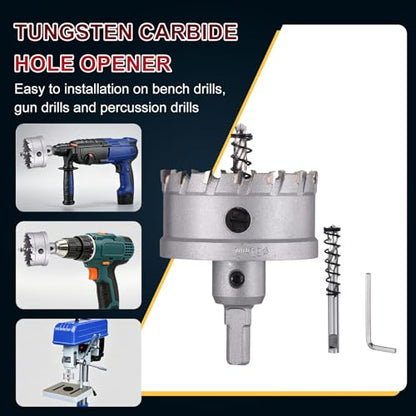 Tungsten Carbide Tipped Hole Saw 2-1/2 Inch 64mm Hole Cutter - size: 2-1/2 Inch (64mm)