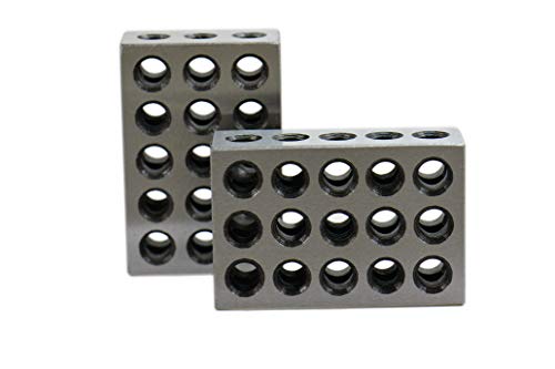Shars 1 Pair 25-50-75 Economy Blocks (25mm x 50mm x 75mm") w/23 Holes 303-5700 P] - size: 25 x 50 x 75mm blocks