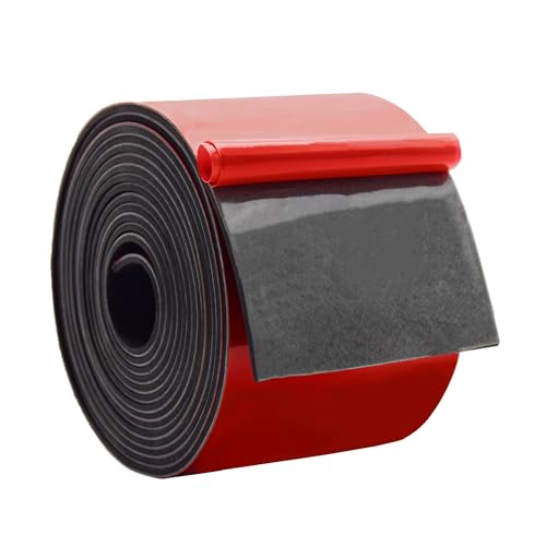 DOBTIM Solid Neoprene Rubber Strips with Adhesive Backing 1/16 (.062)" Thick x 3" Wide x 10' Long, Self Adhesive Rubber Sheets, Rolls & Strips for DIY Gaskets Crafts Pads Seals Warehouse Flooring - size: 3" X 10', style: .062" thick (Adhesive）