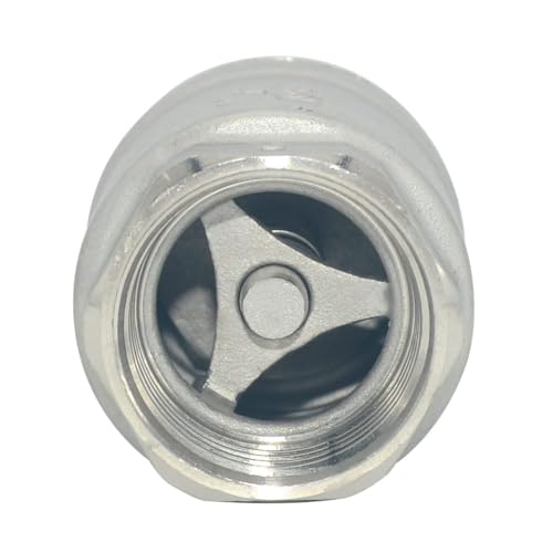 1" NPT Female WOG1000 Check Valve, Spring Loaded In-line Low Cracking Pressure, Stainless Steel SS316 CF8M (1 Inch)… - size: 1 Inch