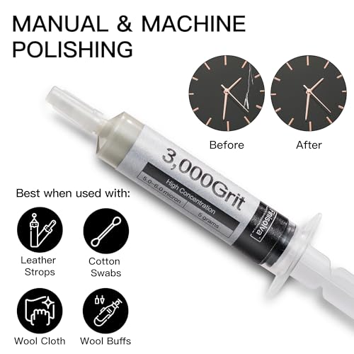 Diamond Paste Polishing and Lapping Compound Kit, 8 Pack, 1,000-80,000 Grit - style: High 50% concentration