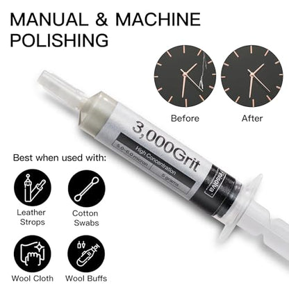 Diamond Paste Polishing and Lapping Compound Kit, 8 Pack, 1,000-80,000 Grit - style: High 50% concentration