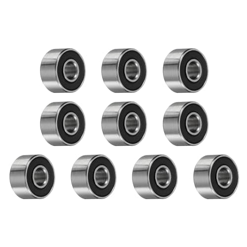 uxcell 10pcs 693-2RS Bearing 3x8x4mm, Chrome Steel, Miniature, ABEC3 - size: 693-2RS