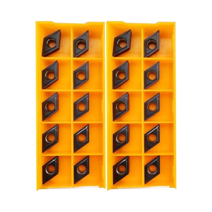 20pcs DCMT32.51 DCMT11T304-CR6011 Lathe Turning Inserts for Stainless Steel - size: 1-20P-DCMT11T304-CR6011