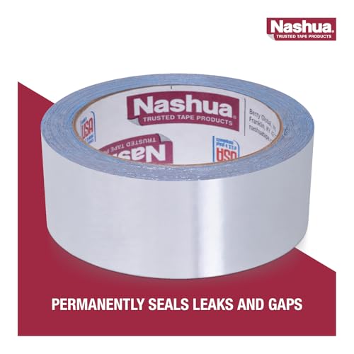 Nashua 361-11 Foil Tape for Waterproofing Repair, 11 mil Thick, 10 m Length, 48 mm Width , Aluminum
