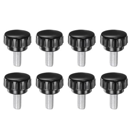 uxcell 8pcs Knurled Clamping Knobs M8 x 16mm Metric Male Thread 30mm Head - size: M8 x 16mm x 30mm