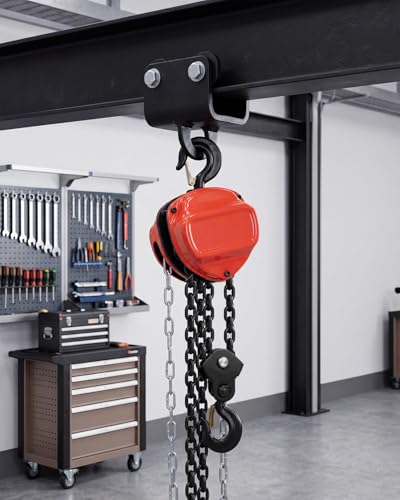 Garvee 5 Ton Hand Chain Hoist, 11000 lbs Capacity, 10 FT Lift Height, G80 - color: G80 Orange, size: 5T 10FT