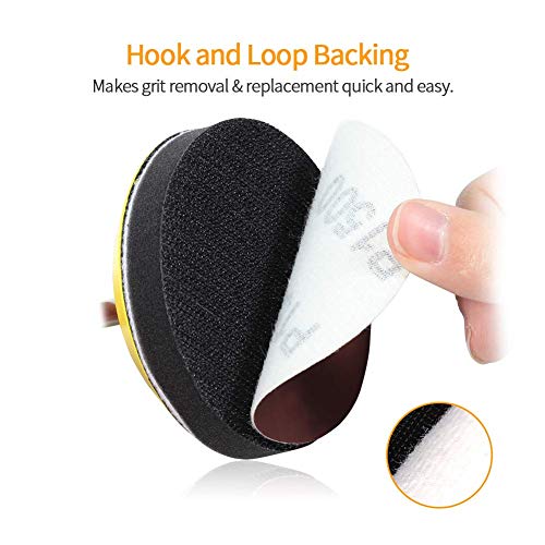 SPEEDWOX 100pcs Sanding Discs 3 Inch Sandpaper 1500 Grit Hook and Loop Sanding Discs for Drill Grinder Rotary Tools No Hole - style: 1500-Grit
