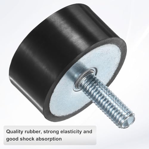 M METERXITY 4-Pack Rubber Mounts D40mmxH20mm Male Vibration Isolators Cylindrical Shock Absorber W M8 x 23mm Studs for Air Compressor/Car/Pump/Boat/Garage Motor/Bobbins Rubber Isolators - size: M8 x 23mm, 40mm x 20mm
