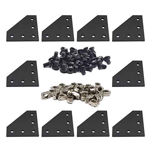 10Set 2020 Aluminum Extrusion Accessories Hardware L Corner Bracket - style: 5HL-10B