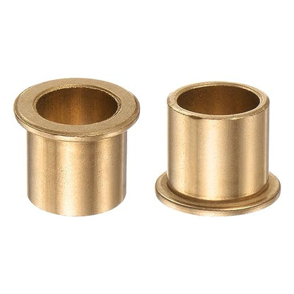 HARFINGTON 2pcs Flange Bearing Sleeve 16mm Bore 20mm OD 20mm Length 2mm Flange Thickness Bronze Bushing Self Lubricating Bushings Sleeve for Industrial Equipment - size: 16mm x 20mm x 20mm
