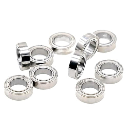 BORDSTRACT 10Pcs SMR106ZZ Deep Groove Ball Bearings, 6mm x 10mm x 3mm - size: SMR106ZZ(6mm x 10mm x 3mm)
