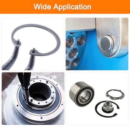 uxcell 50Pcs 13mm Internal Retaining Ring Circlip, 304 Stainless Steel Internal Circlip Snap Rings C-Clips for Grooved Shafts Studs, Silver Tone - size: 13mm