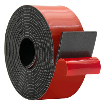 DOBTIM Adhesive Reinforced Solid Rubber Sheets, Rolls & Strips Cloth Inserted 3/16 (.187)" Thick X 2" Wide X 10'Long, Neoprene Rubber Strips Tensile-Resistant Tougher Projects - size: 2" x 10', style: .187" thick(Adhesive）