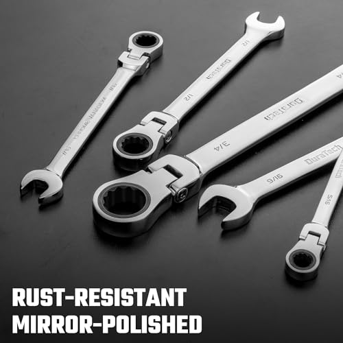 DURATECH 9/16" Flex-Head Ratcheting Combination Wrench - style: 9/16"