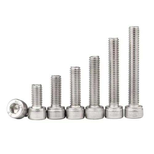 M1.6-0.35 x 3mm Socket Head Cap Screws Metric, Hex Socket Screw, Allen Socket Drive, 304 Stainless Steel (A2-70), Full Thread, Bright Finish, Machine Thread, DIN912,100 Pcs - size: M1.6-0.35 x 3mm（100 Pcs）