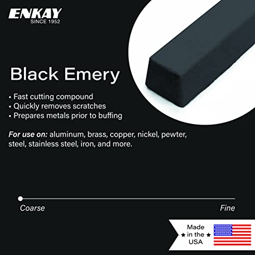 ENKAY - Black Emery Polishing Compound, 1 Lb. (U.S. Made)