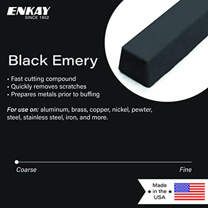 ENKAY - Black Emery Polishing Compound, 1 Lb. (U.S. Made)