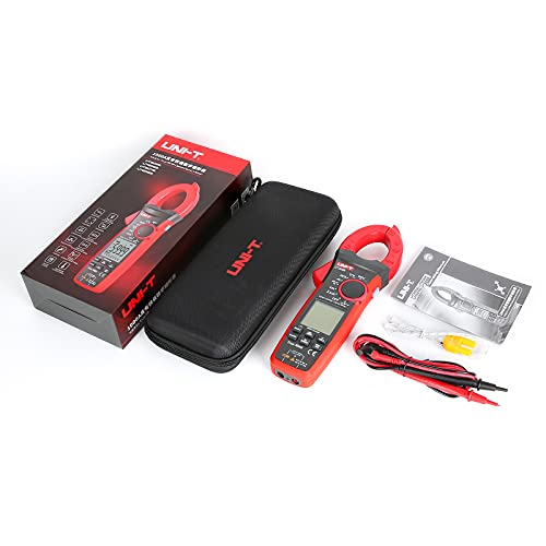 UNI-T Digital Clamp Meter UT208B Inrush Current AC/DC 1000A TRMS HVAC Volt Amp Ohm Meter Clamp On Multimeter Auto Ranging 6000Counts Voltage Frequency LPF ACV Capacitance Duty Cycle Temperature Tester - size: UT208B