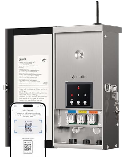 DEWENWILS 300W Matter Smart Low Voltage Transformer, 3 Independent Outputs - style: Matter-Stainless Steel