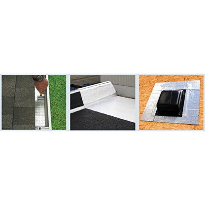 MFM Peel & Seal Self Stick Roll Roofing (4, 9in. Aluminum) - size: 9 Inch Aluminum