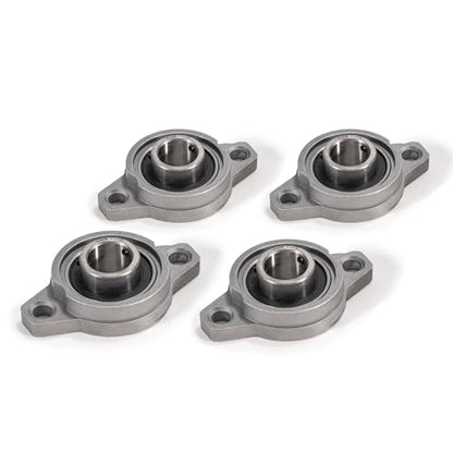 XIKE 4 Pcs KFL002 Mounted Pillow Block Bearings Bore 15mm/0.59inch. - size: KFL002 Bore 15 mm
