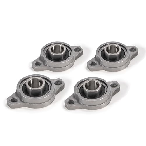 XIKE 4 Pcs KFL002 Mounted Pillow Block Bearings Bore 15mm/0.59inch. - size: KFL002 Bore 15 mm