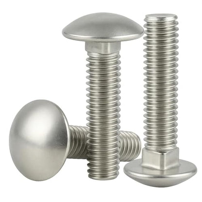 IMSCREWS 5/16-18 x 3 Carriage Bolts, 304 Stainless Steel (18-8), Full Thread Structural Fasteners for 4x4 Posts, Decks & Timber Construction, 20 PCS - size: 5/16"-18 x 3"