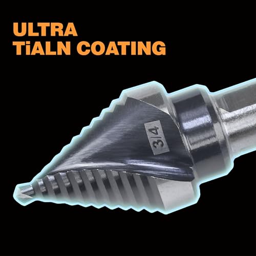 3/4" Single Size M35 Step Drill Bit Unibit for Hole Drilling - size: Single Size 3/4" (2 Flutes)