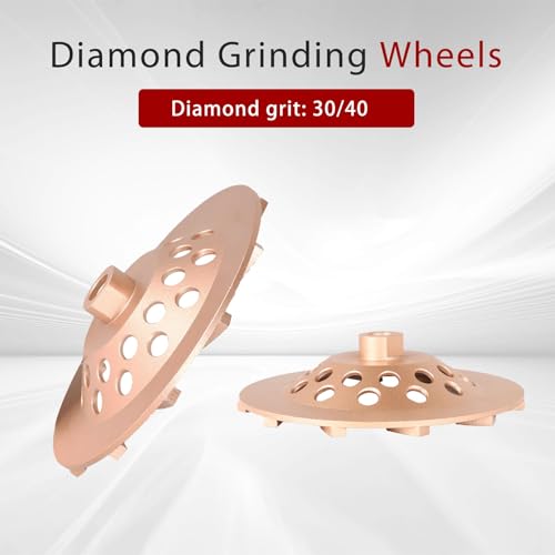 findmall 7 Inch 12 Turbo Diamond Segments 5/8 Inch -11 Arbor Grinding Wheels Diamond Cup Grinding Wheels Fit for Concrete and Masonry Available - size: 7 inch 12 segments