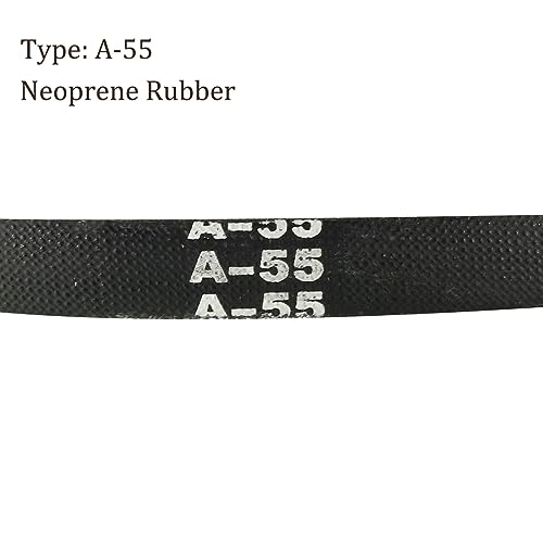 A-55 Drive V-Belt - [55-inch Inside Circumference] A-Section Rubber Drive Belt Wrapped for Transmission Use - size: A-55