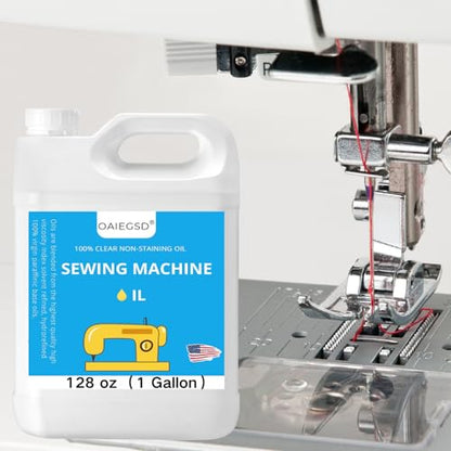 OAIEGSD 128oz Fine Light Sewing Machine Oil and Lubricant, Clear & Odorless - size: 128oz