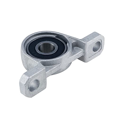 Pillow Block Bearing 4Pcs, 3/8" (10mm) ID Mounted Pillow Block Bearings, Vertical Zinc Alloy Steel Mounted Flange Bearing, Self Alignment, KP000 - size: 3/8"(KP000)