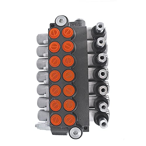 ALL-CARB Hydraulic Directional Control Valve Hydraulic Valve Double Acting Valve 7 Spool 11GPM 3625PSI SAE Ports for Small Tractors Tractors Loaders Log Splitters