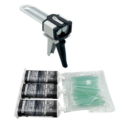 Marine Structural Adhesive 20 Minute Marine Structural & Composite Bonding Adhesive Kit - 3 (50ml) Cartridges, 12 Mixing Tips & 1 Dispenser Gun