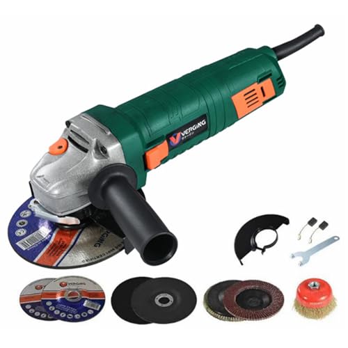 Angle Grinder, 7.5-Amp 4 1/2 Angle Grinder Tool, Variable Speed Angle Grinder, Electric Grinder Power Tools, Polishing and Rust Removal Capabilities, Non-Slip and Shockproof Handle