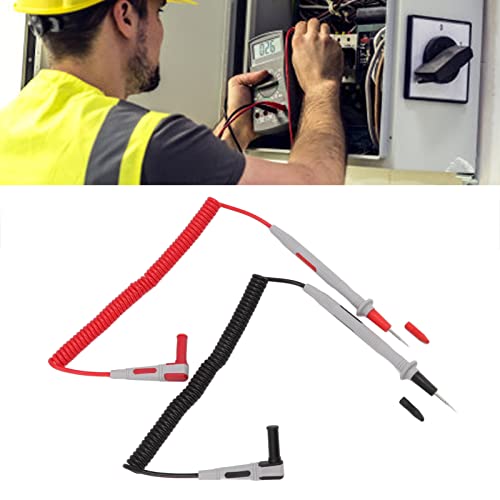 Digital Multimeter Test Probe Kit 20A 1000V, PU Insulated 56cm Spring Brass Wire Piercing Probes with 3.5mm Universal Socket for Automotive Electrical Circuit Testing
