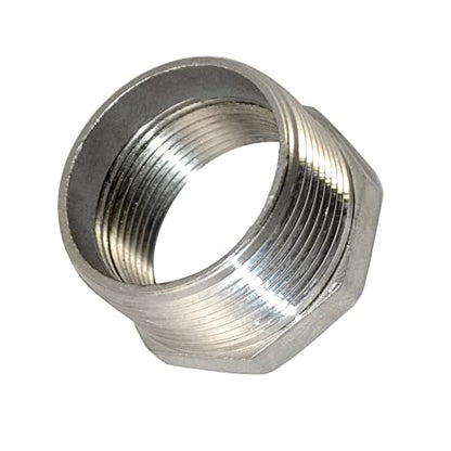1-1/2" Male NPT to 1-1/4" Female NPT Female Reducing/Reducer Bushing Pipe Fitting,Adapter,Stainless Steel SS 304 Hex Bushing - size: 1-1/2" Male to 1-1/4" Female